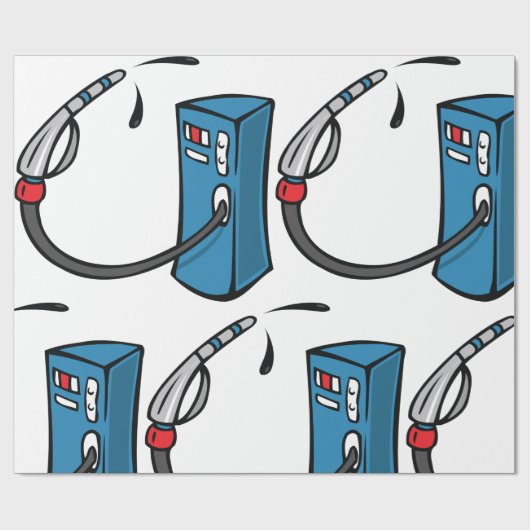 Papier Cadeau Pompe à gaz (Plat)