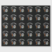 Papier Cadeau Pompe Fer amusant Exercice Pun Dark BG (Plat)