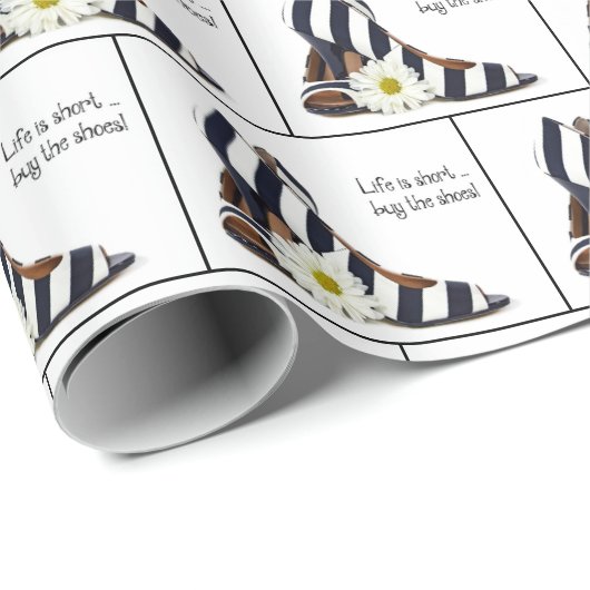 Papier Cadeau Pompes À Rayures Avec Souris (Coin rond)