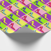 Papier Cadeau Pompes de Stiletto, haute hauteur Pop Art (Coin)