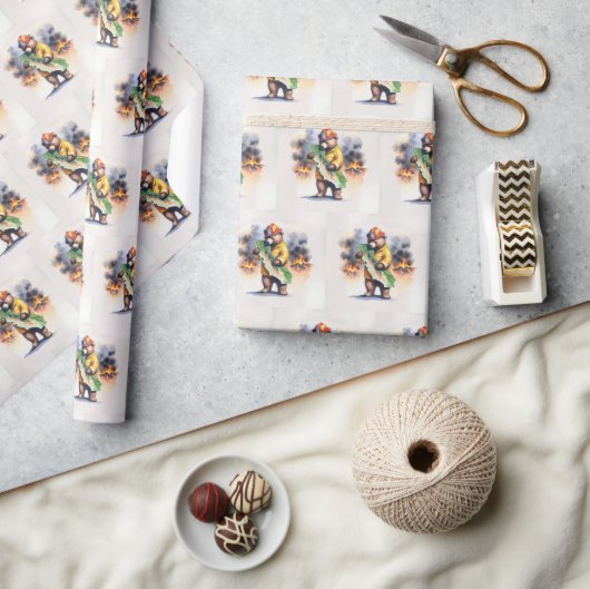 Papier Cadeau Pompier de l'ours de Californie (Artisanat)