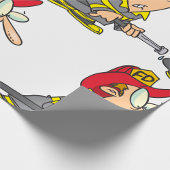 Papier Cadeau Pompier drôle avec réponse d'urgence à tuyau