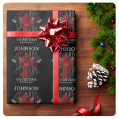 Papier Cadeau Pompier NOM Fire Department Hydrant USA Drapeau