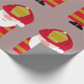Papier Cadeau Pompier Père Noël (Coin)