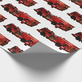 Papier Cadeau Pompier Père Noël Noël