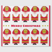 Papier Cadeau Pompiers Santa (Plat)
