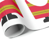 Papier Cadeau Pompiers Santa (Coin rond)
