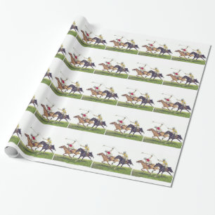 Papier Cadeau Poneys de polo