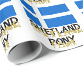 Papier Cadeau Ponies flexibles - Shetland (Coin rond)