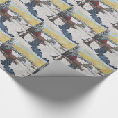 Papier Cadeau Pont couvert de cabine de rondin (Coin)