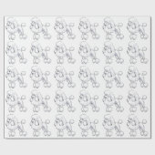 Papier Cadeau Poodle (Plat)