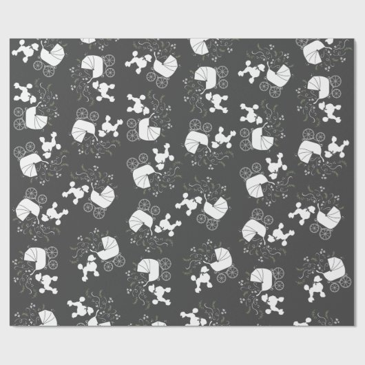 Papier Cadeau Poodle Chien Baby shower Chien Chien Chien Chien C (Plat)