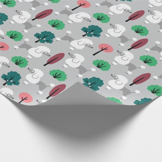 Papier Cadeau Poodle dans le parc Papier d'enveloppement (Coin)