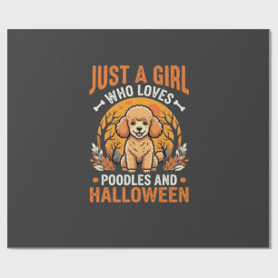 Papier Cadeau Poodles Halloween Fille Conception Amoureux de Chi