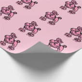 Papier Cadeau Poodles roses Envelopper le papier (Coin)