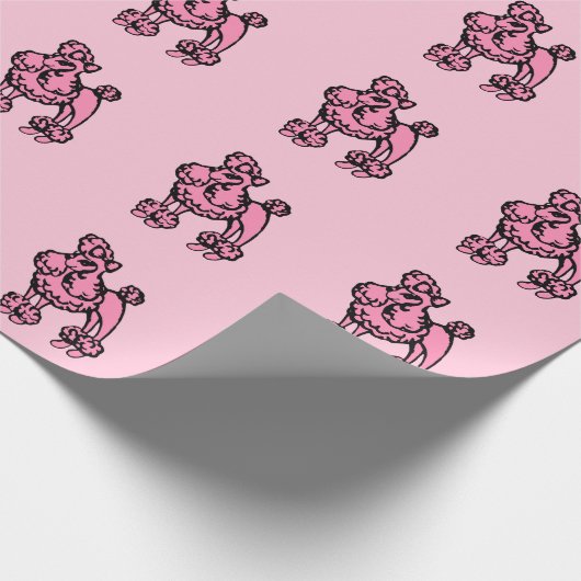 Papier Cadeau Poodles roses Envelopper le papier (Coin)