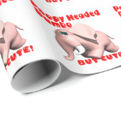 Papier Cadeau Poopy a dirigé l'abruti (Coin rond)