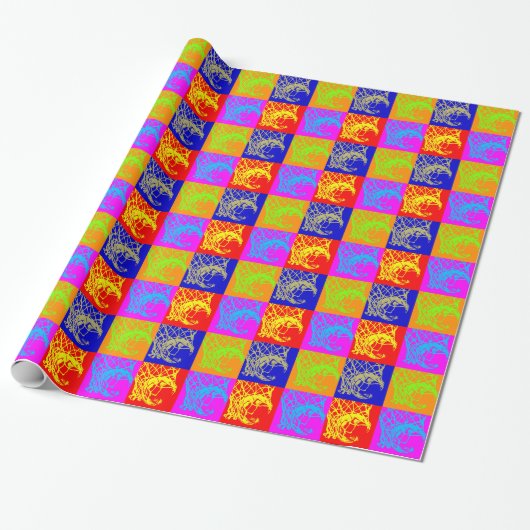 Papier Cadeau Pop Art Basket (Déroulé)