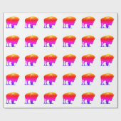 Papier Cadeau Pop Art Bison Buffalo (Plat)