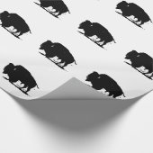 Papier Cadeau Pop Art Black White Buffalo Bison Silhouette (Coin)