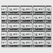 Papier Cadeau Pop Art Cassette Rétro (Plat)