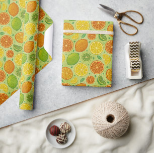 Papier cadeau Pop Art Citron Rétro