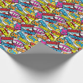 Papier Cadeau Pop Art Comic : Retro Motif sans couture (Coin)