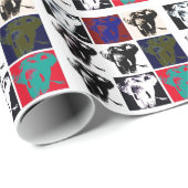 Papier Cadeau Pop Art Elephants (Coin rond)