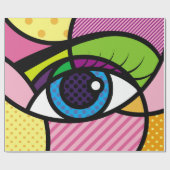 Papier Cadeau POP ART Eyes Illustration.art, pop, oeil, desi gra (Plat)