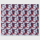 Papier Cadeau Pop Art JFK John F. Kennedy Red Blue (Plat)
