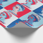 Papier Cadeau Pop art Moderne HM Queen avec lunettes Union Jack  (Coin)