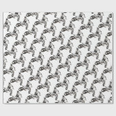 Papier Cadeau Pop Art Motocross Motorcyle Sport (Plat)