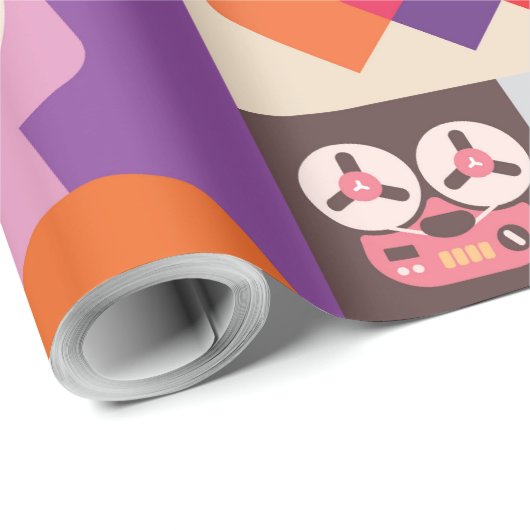 Papier Cadeau Pop art musical (Coin rond)