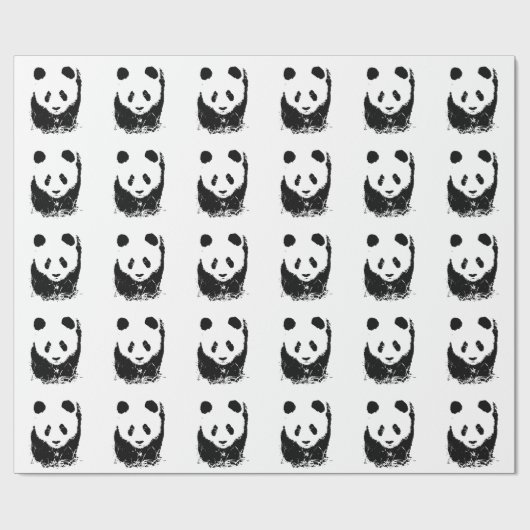 Papier Cadeau Pop Art Panda (Plat)