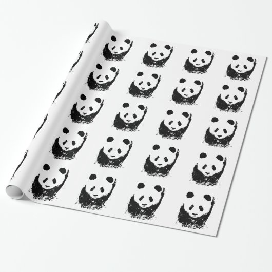 Papier Cadeau Pop Art Panda (Déroulé)