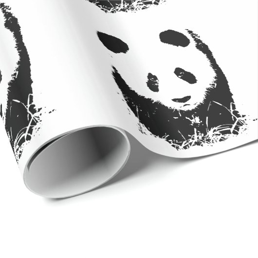 Papier Cadeau Pop Art Panda (Coin rond)