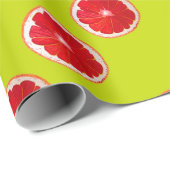 Papier Cadeau Pop art rose vif pamplemousse aquarelle (Coin rond)