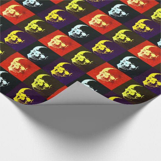 Papier Cadeau Pop Art Skull Retro Style 1974 (Coin)