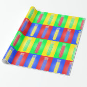 Papier Cadeau Pop Art Test Tubes Science Chemistry Laboratory (Déroulé)