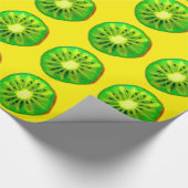 Papier Cadeau Pop art vif kiwi fruit original aquarelle (Coin)