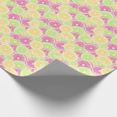 Papier Cadeau Pop d'agrumes brillant et amusant été (Coin)