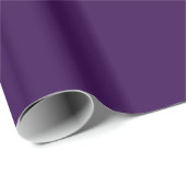 Papier Cadeau Pop de couleur violette royale solide (Coin rond)