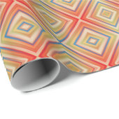 Papier Cadeau Pop Of Reds Alternative Motif Diamant (Coin rond)