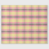 Papier Cadeau Popcorn Bubblegum jaune Café rose Brown Plaid (Plat)