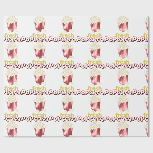 Papier Cadeau Popcorn frais (Plat)