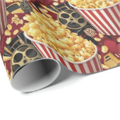 Papier Cadeau Popcorn Wrapping Paper (Coin rond)