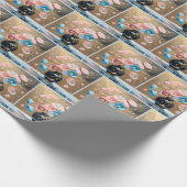 Papier Cadeau Poppies Dans Vase Noir (Coin)