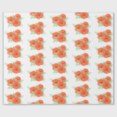 Papier Cadeau Poppies orange (Plat)