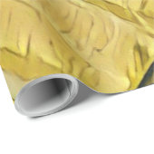 Papier Cadeau popsicle à cône de crème glacée jaune (Coin rond)