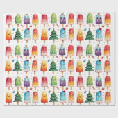 Papier Cadeau Popsicle de Noël (Plat)